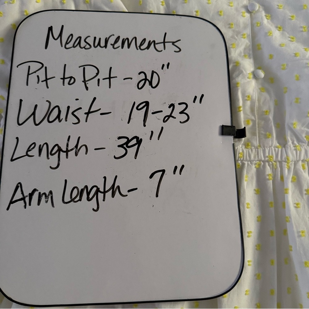 Lane Bryant White Dress w/Yellow Polka Dots A Line Size 20 Knee Length Summer - Picture 14 of 14